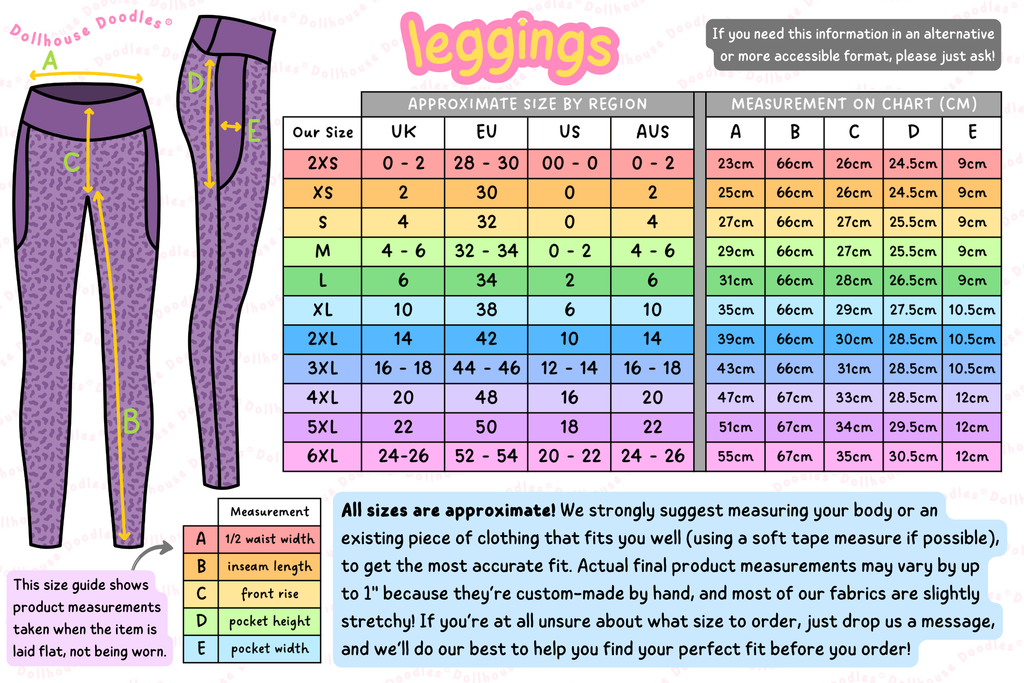 RECYCLED High Waist Pocket Leggings - 'Zig-A-Zig-Ah!'