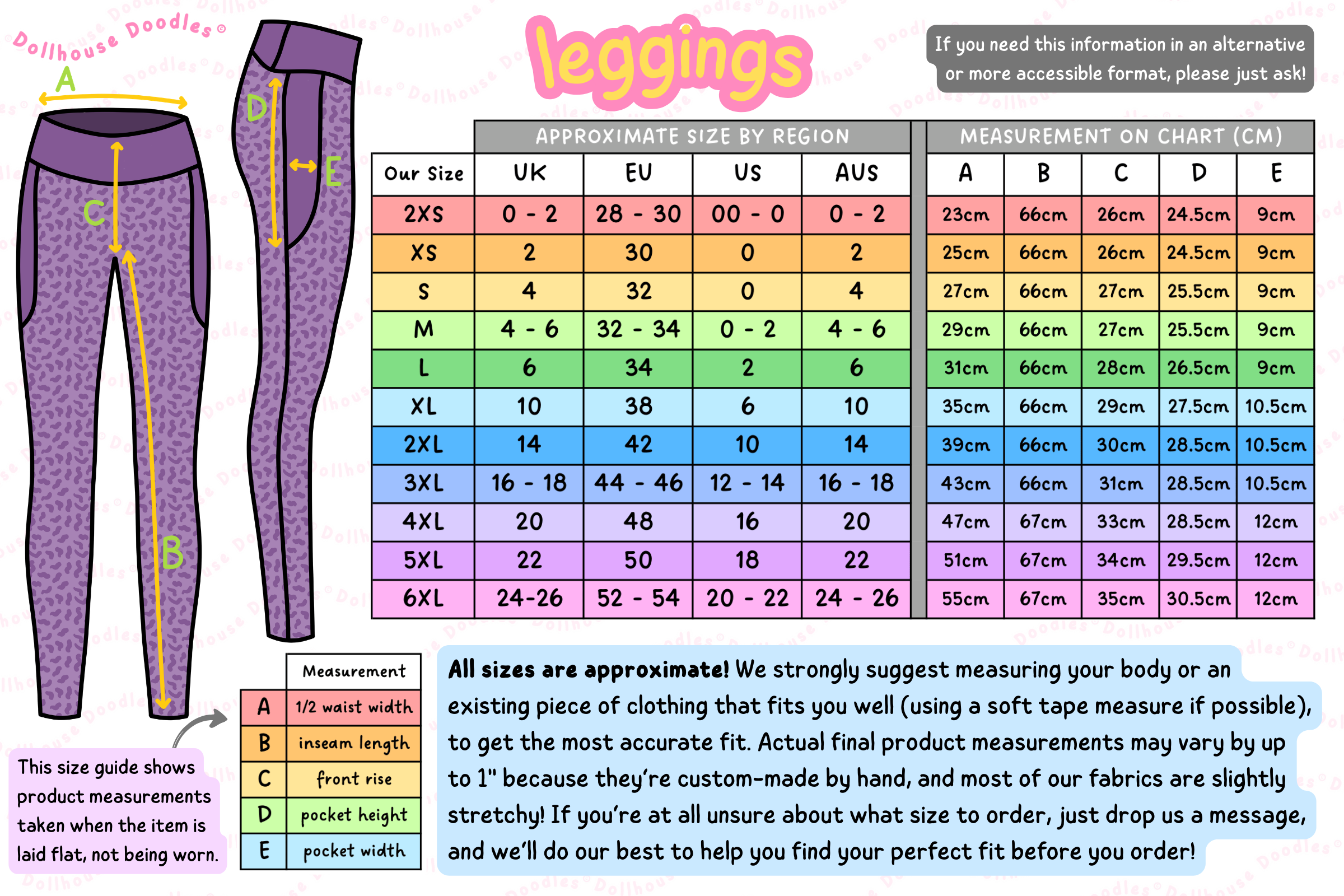 RECYCLED High Waist Pocket Leggings - 'Zig-A-Zig-Ah!'