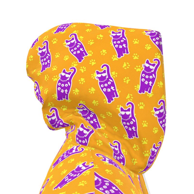 Knee-Length Hooded Rain Jacket - 'Cool Cat' Womens Hooded Rain Mac