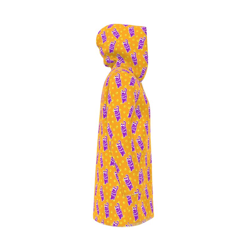 Knee-Length Hooded Rain Jacket - 'Cool Cat' Womens Hooded Rain Mac