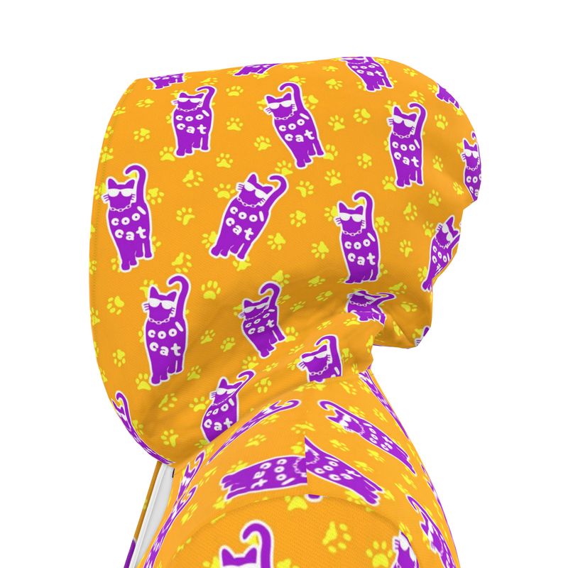 Knee-Length Hooded Rain Jacket - 'Cool Cat' Womens Hooded Rain Mac