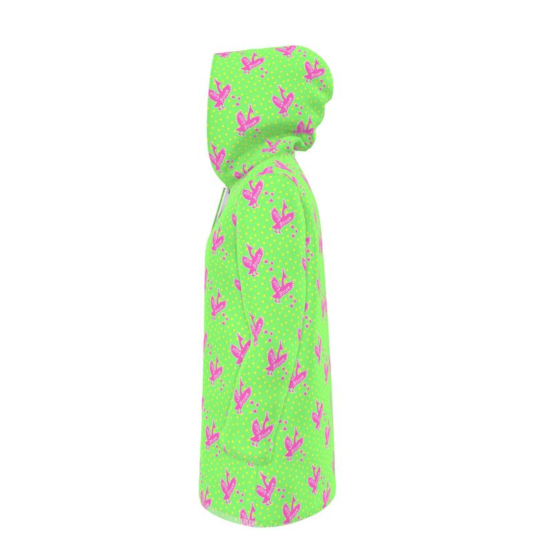 Knee-Length Hooded Rain Jacket - 'Silly Goose' Womens Hooded Rain Mac