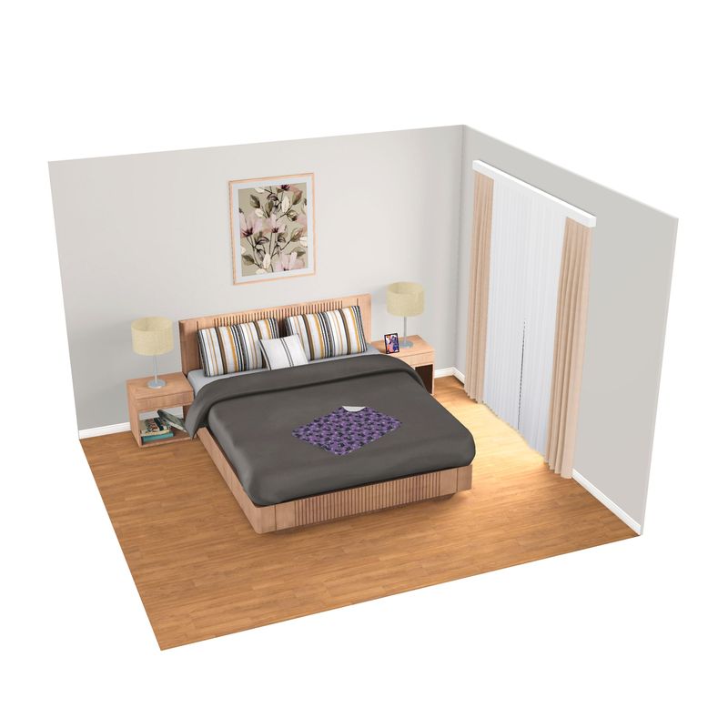 Mini Polar Fleece Pet Blanket - 'Purrple Playtime' Single Layer Blankets