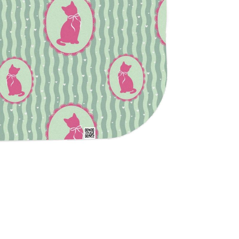 Mini Polar Fleece Pet Blanket - 'Fancy Feline' Single Layer Blankets