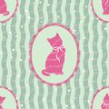 Long Sleeve Pocket Flare Dress - 'Fancy Feline'