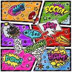 Unisex Multi-wear Tee Dress - 'Comic Chaos'