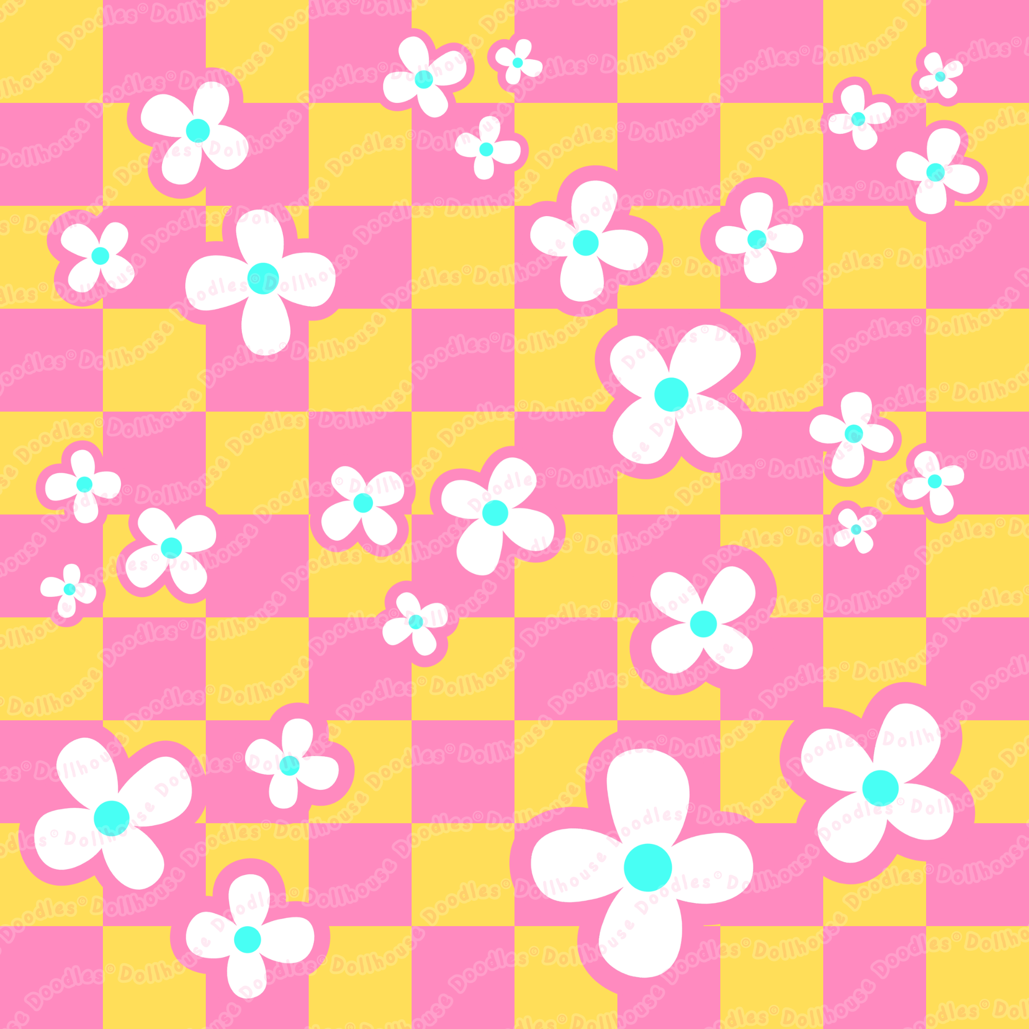 Long Sleeve Pocket Flare Dress - 'Floral Fruit Salad'