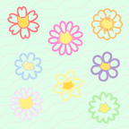 Long Sleeve Pocket Flare Dress - 'Feline Flowers'