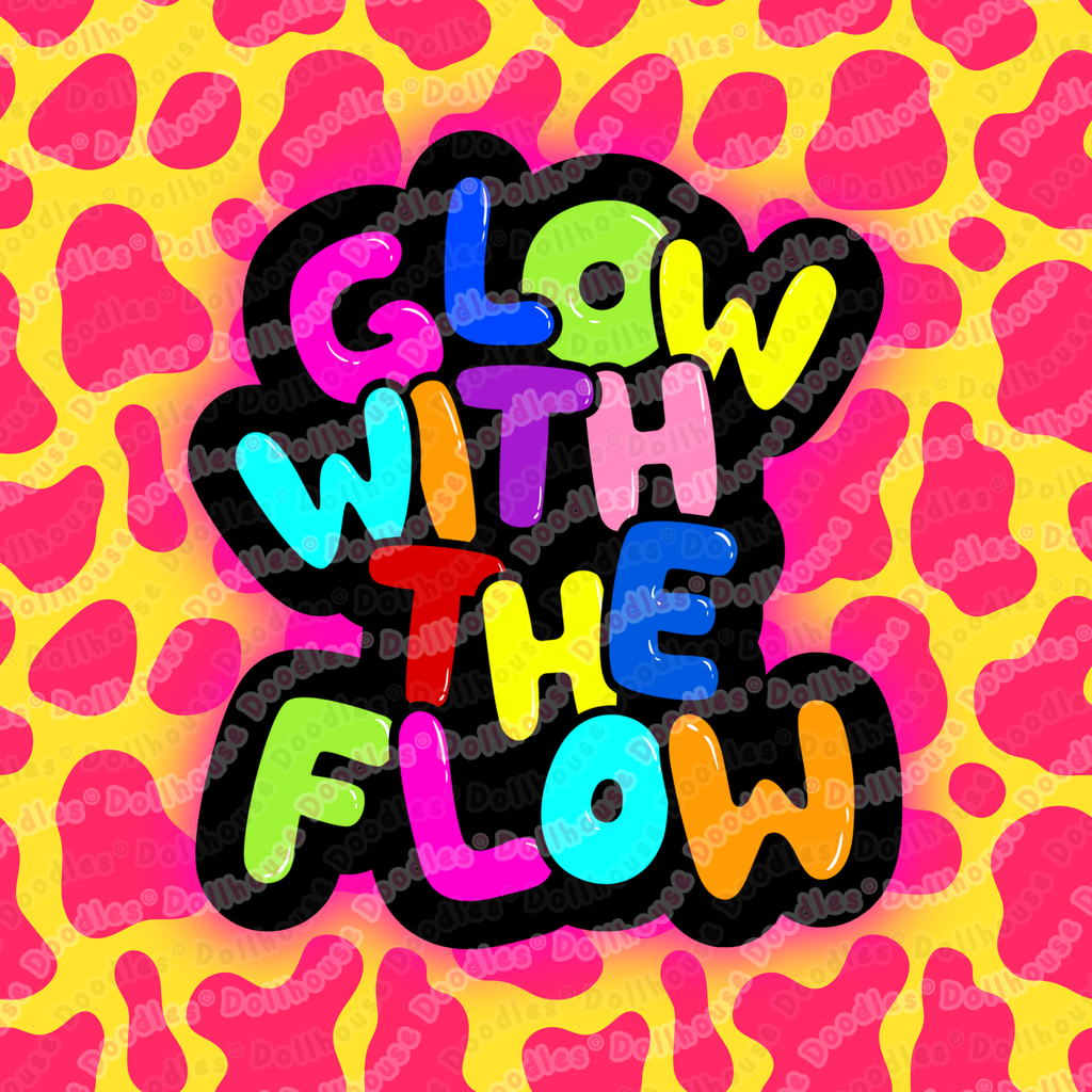 Unisex Long Sleeve Tee- 'Glow With the Flow' Long Sleeve T-Shirt
