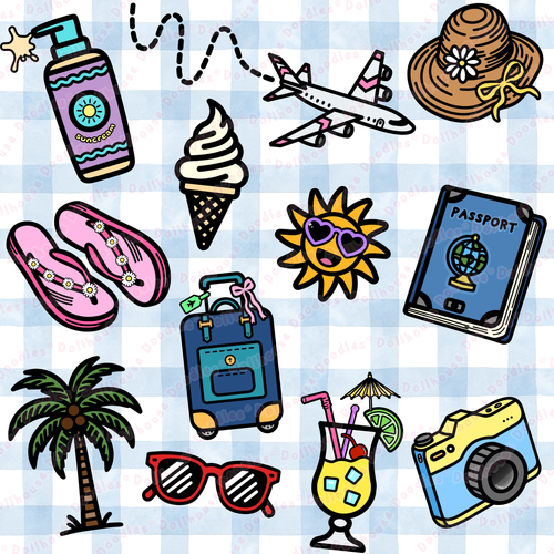 XL Tote Bag with Pocket - 'Gingham Getaway'