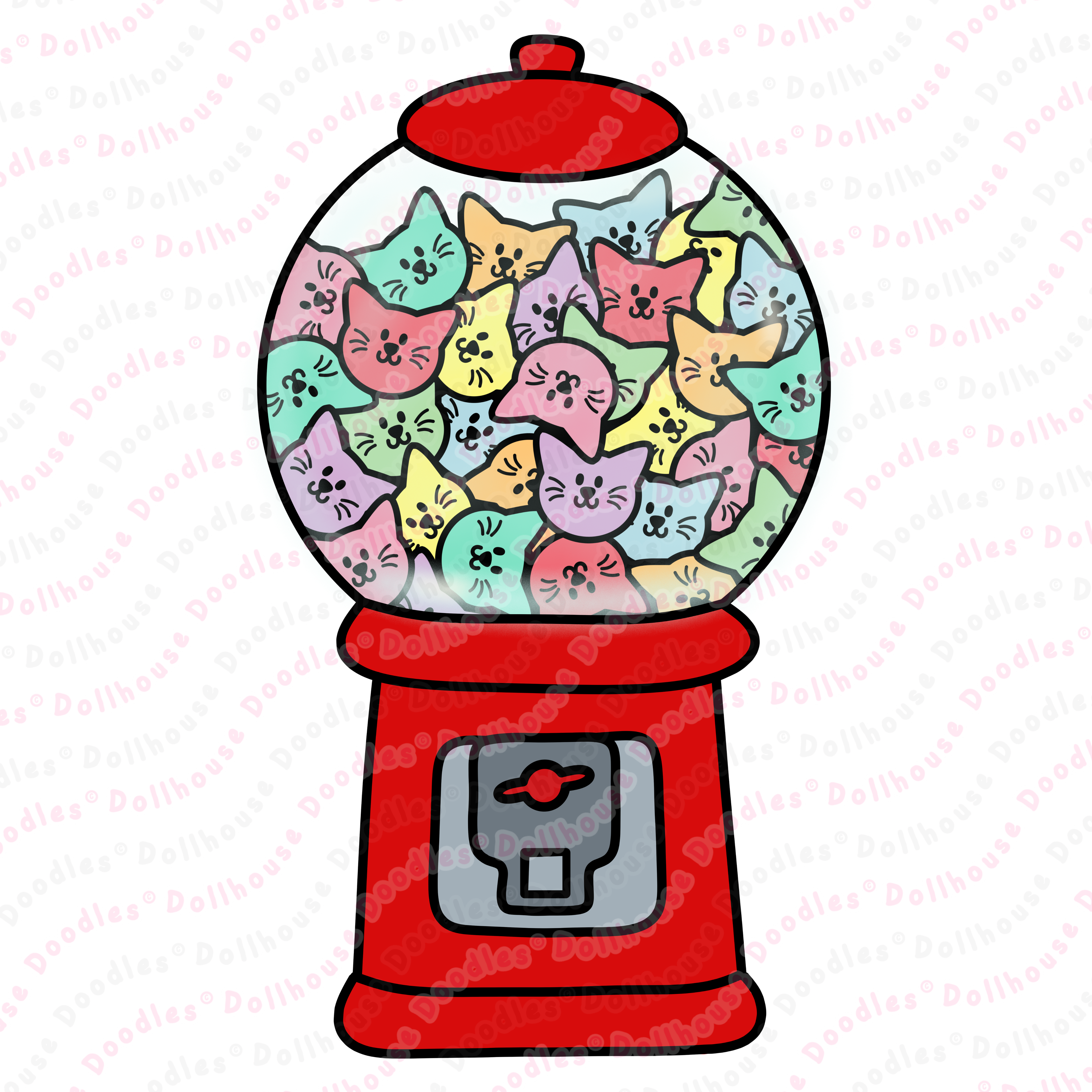Unisex DryBlend® Classic Tee - 'Bubblegum Cats' T-Shirt