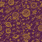 Unisex Long Sleeve Tee- 'Galactic Gold' Long Sleeve T-Shirt