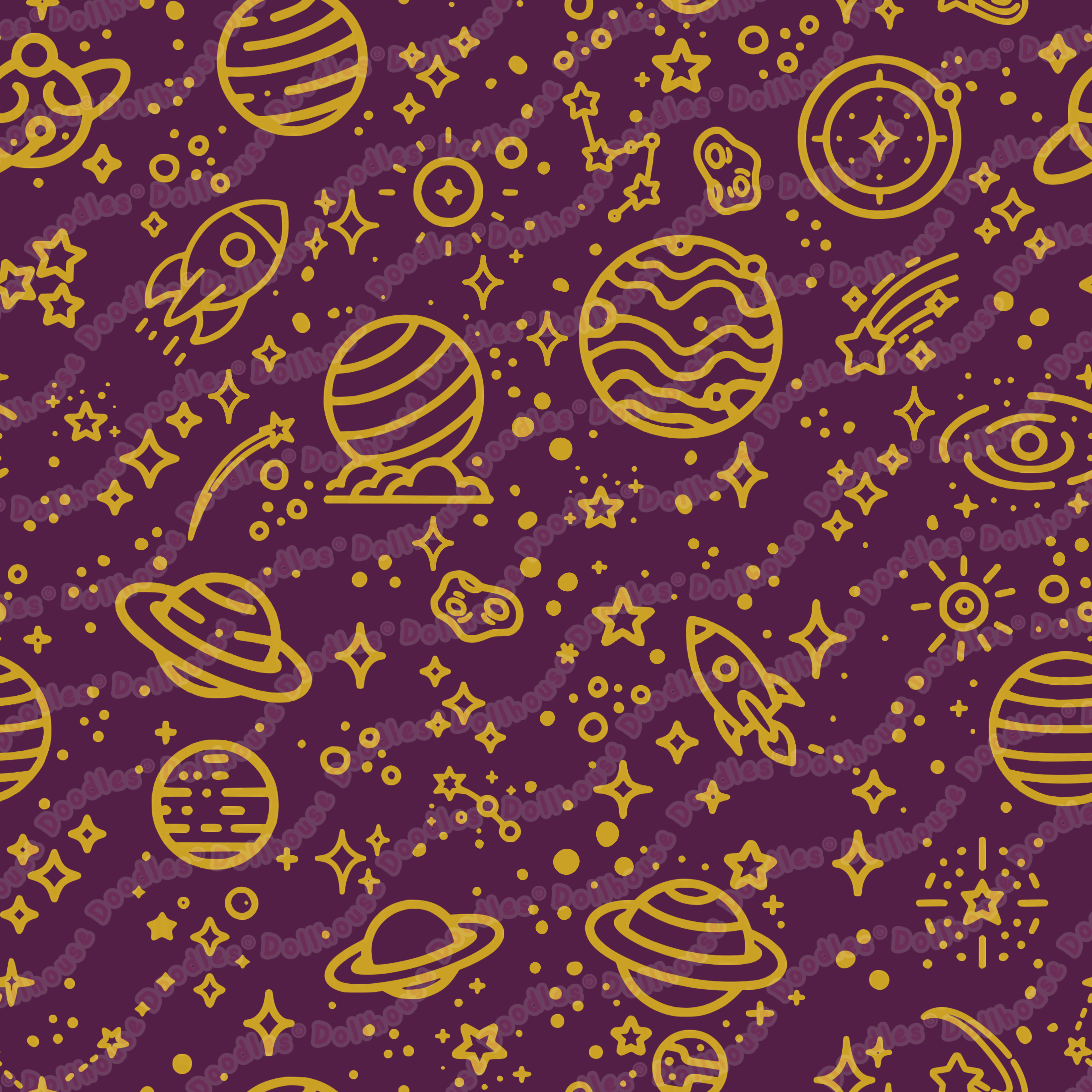 Unisex Long Sleeve Tee- 'Galactic Gold' Long Sleeve T-Shirt