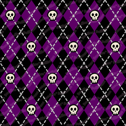 KIDS (2-8yrs) Active Stretch Leggings - 'Diamond Skulls'