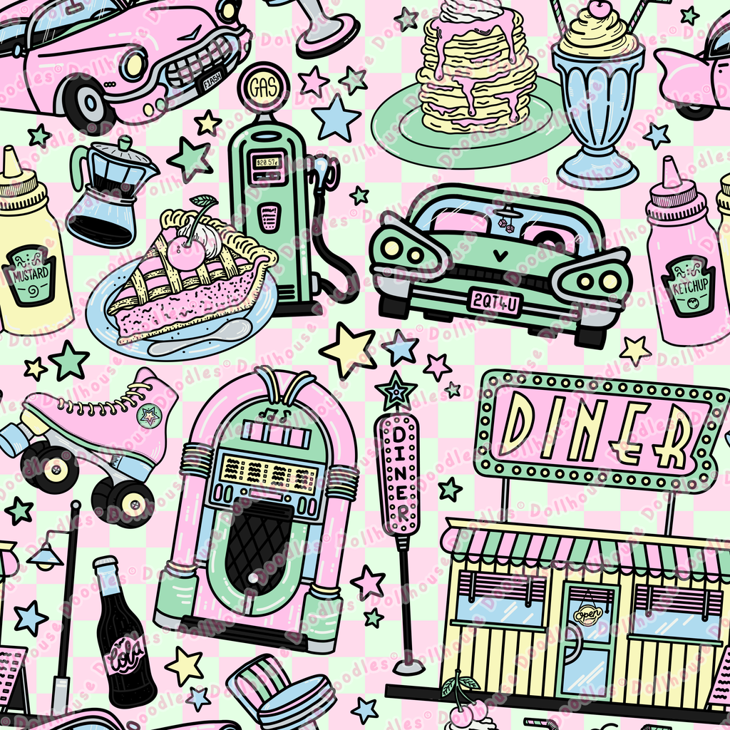 KIDS (2-8yrs) Active Stretch Leggings - 'Bubblegum Diner'