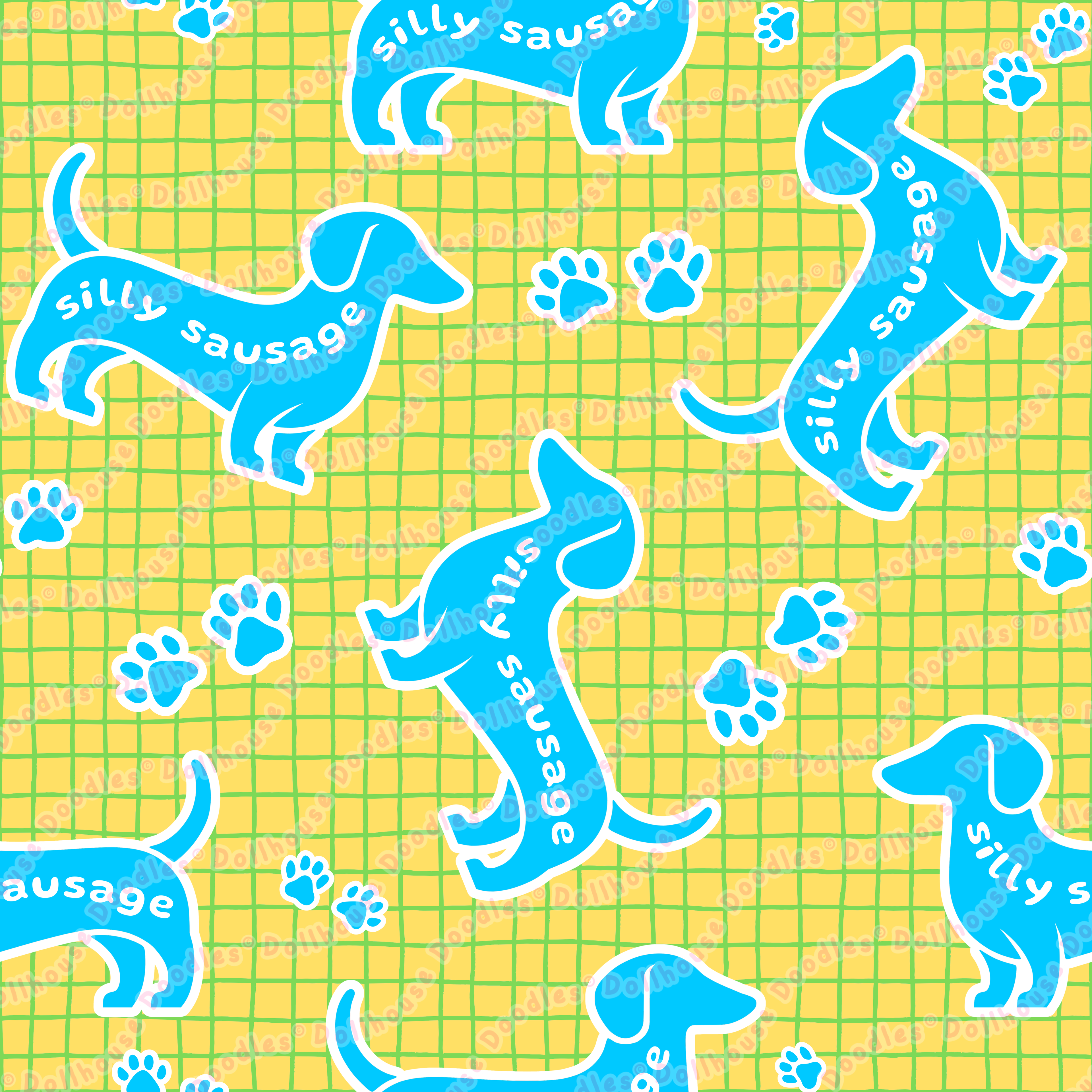 Long Sleeve Pocket Flare Dress - 'Silly Sausage'