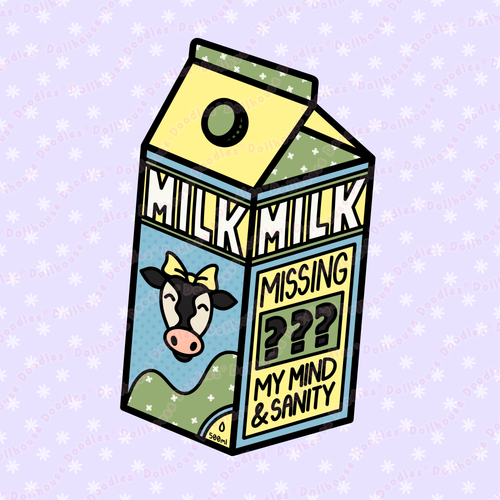 JUMBO Squishy Square Throw Pillow - 'Got Milk?'