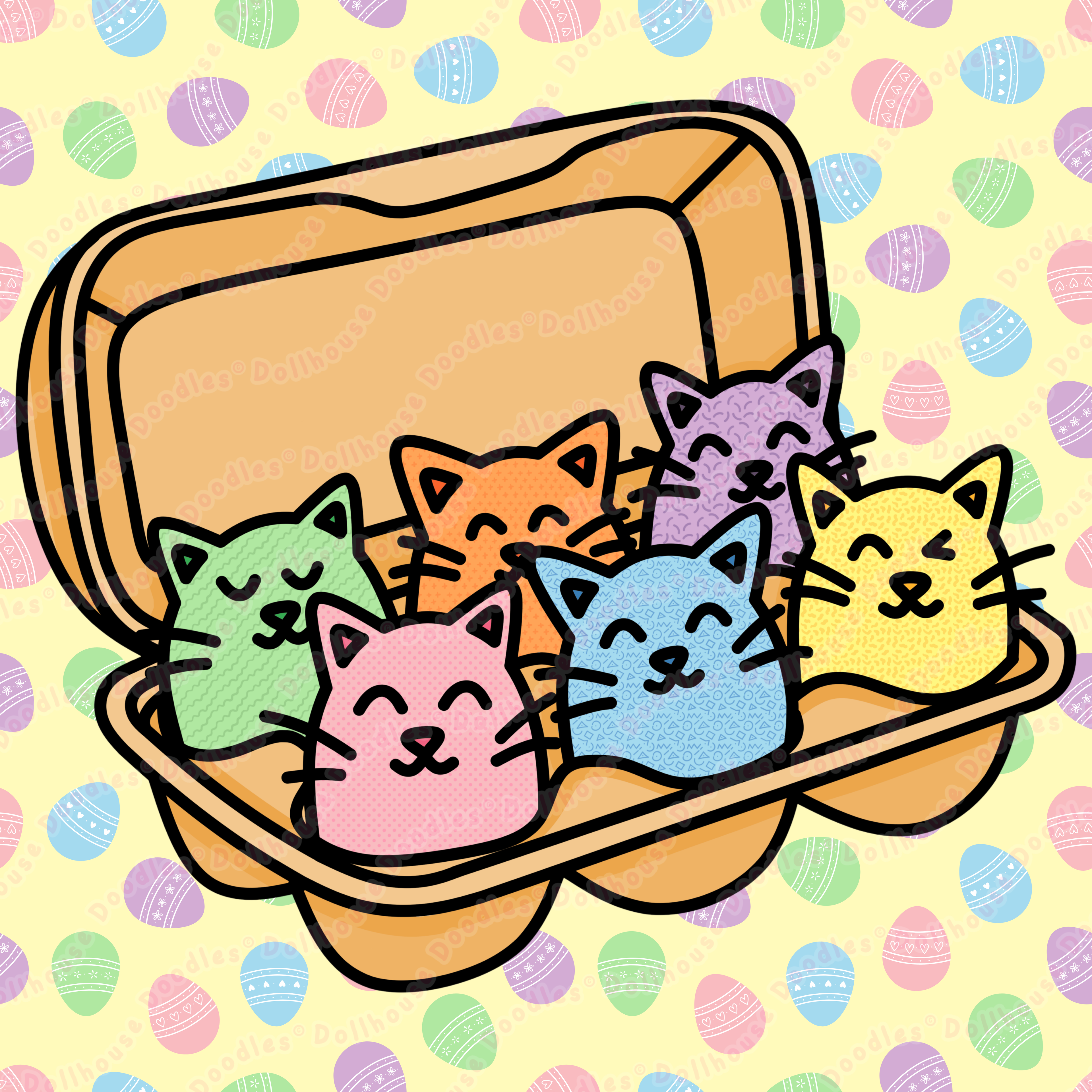 Silky Soft Snuggle Blanket - 'Easter Kittens'