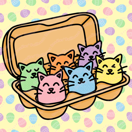 XL Beach Towel - 'Easter Kittens'