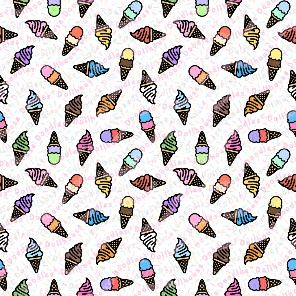 JUMBO Squishy Square Throw Pillow - 'Ice Cream' Cushion