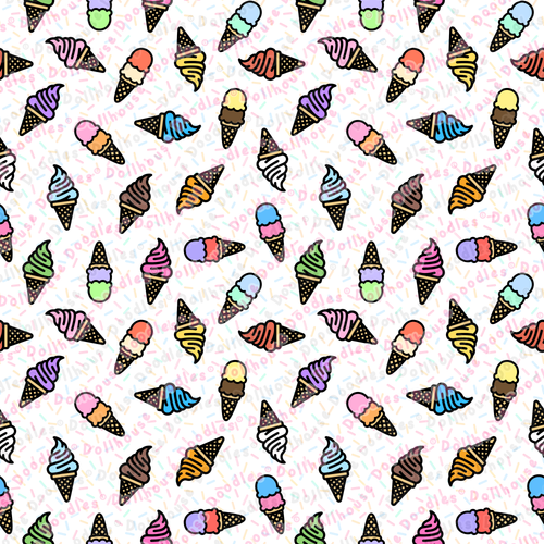 JUMBO Squishy Square Throw Pillow - 'Ice Cream' Cushion