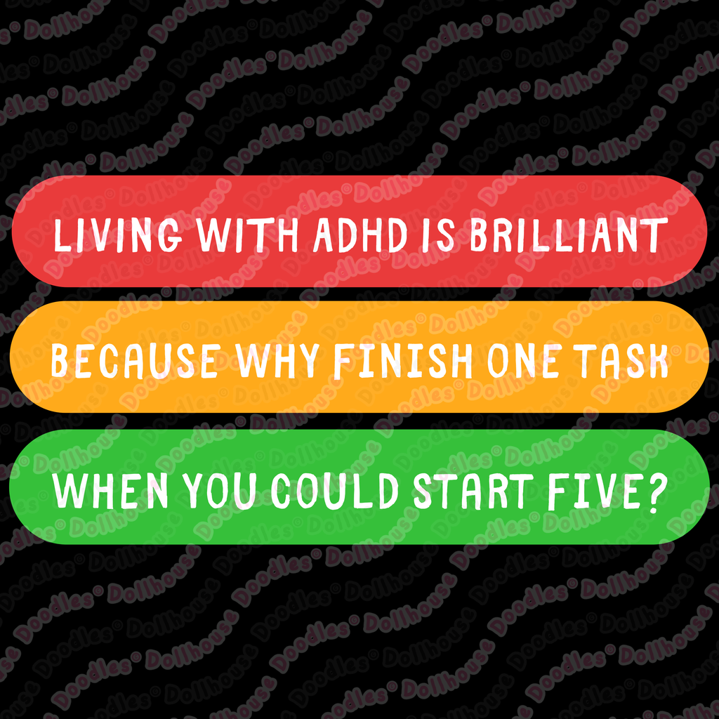 Unisex DryBlend® Classic Tee - 'Living With ADHD' T-Shirt