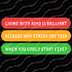 Unisex DryBlend® Classic Tee - 'Living With ADHD' T-Shirt