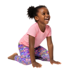 KIDS (2-8yrs) Active Stretch Leggings - 'Glitter Stickers'