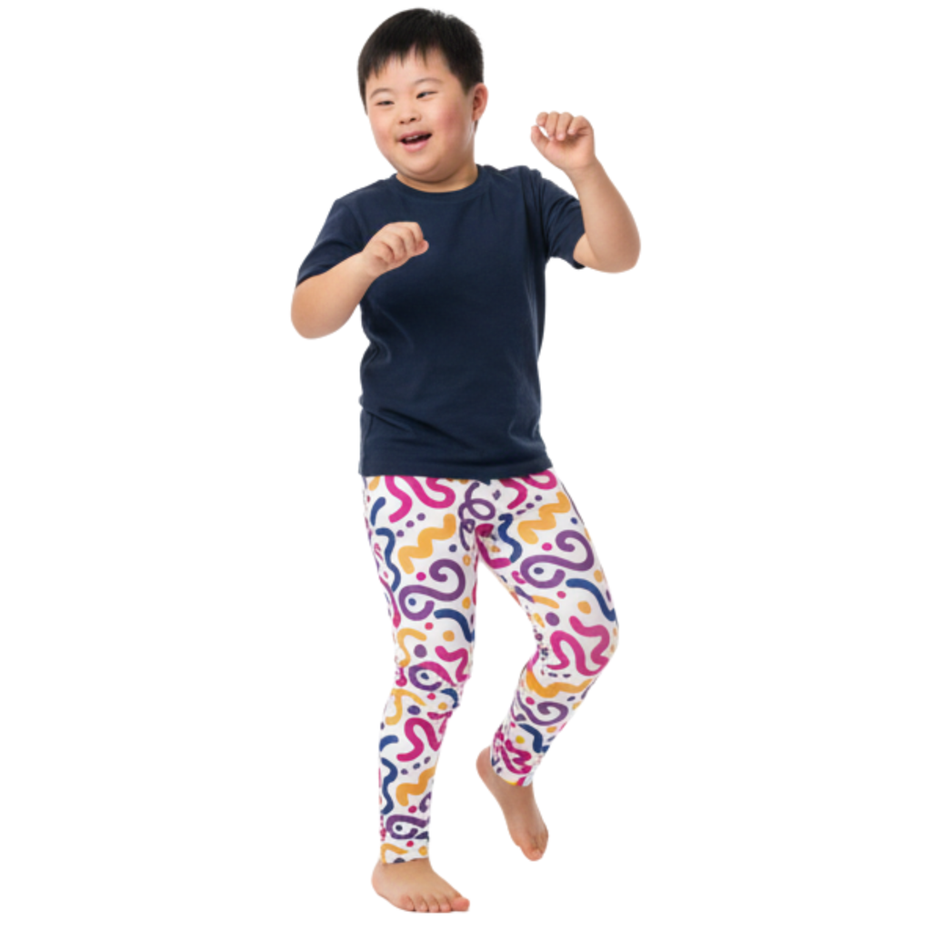 KIDS (2-8yrs) Active Stretch Leggings - 'Squiggles'