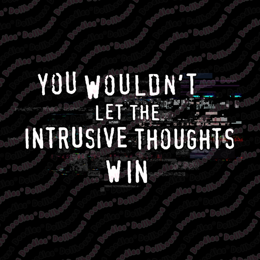 Unisex Long Sleeve Tee- 'Intrusive Thoughts' Long Sleeve T-Shirt