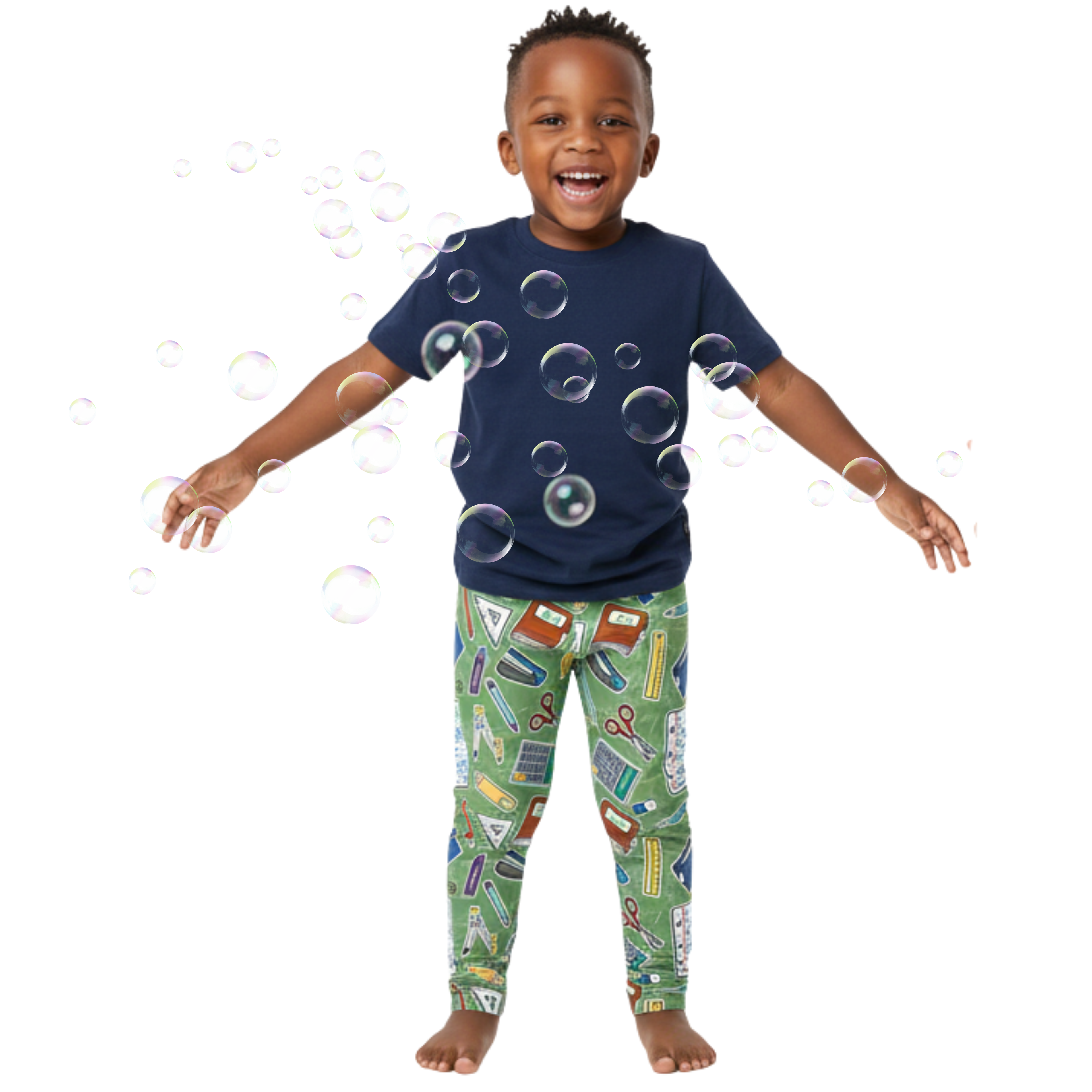 KIDS (2-8yrs) Active Stretch Leggings - 'Teacher's Pet'