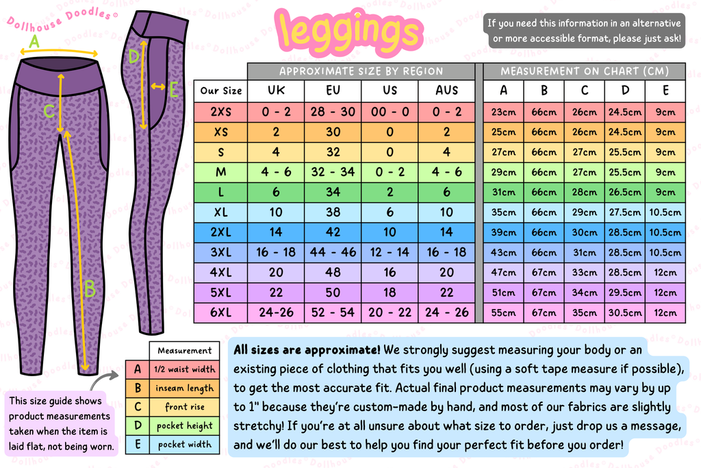 RECYCLED High Waist Pocket Leggings - 'Silly Sausage'