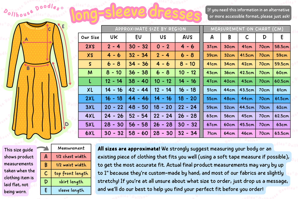 Long Sleeve Pocket Flare Dress - 'Bubblegum Diner'