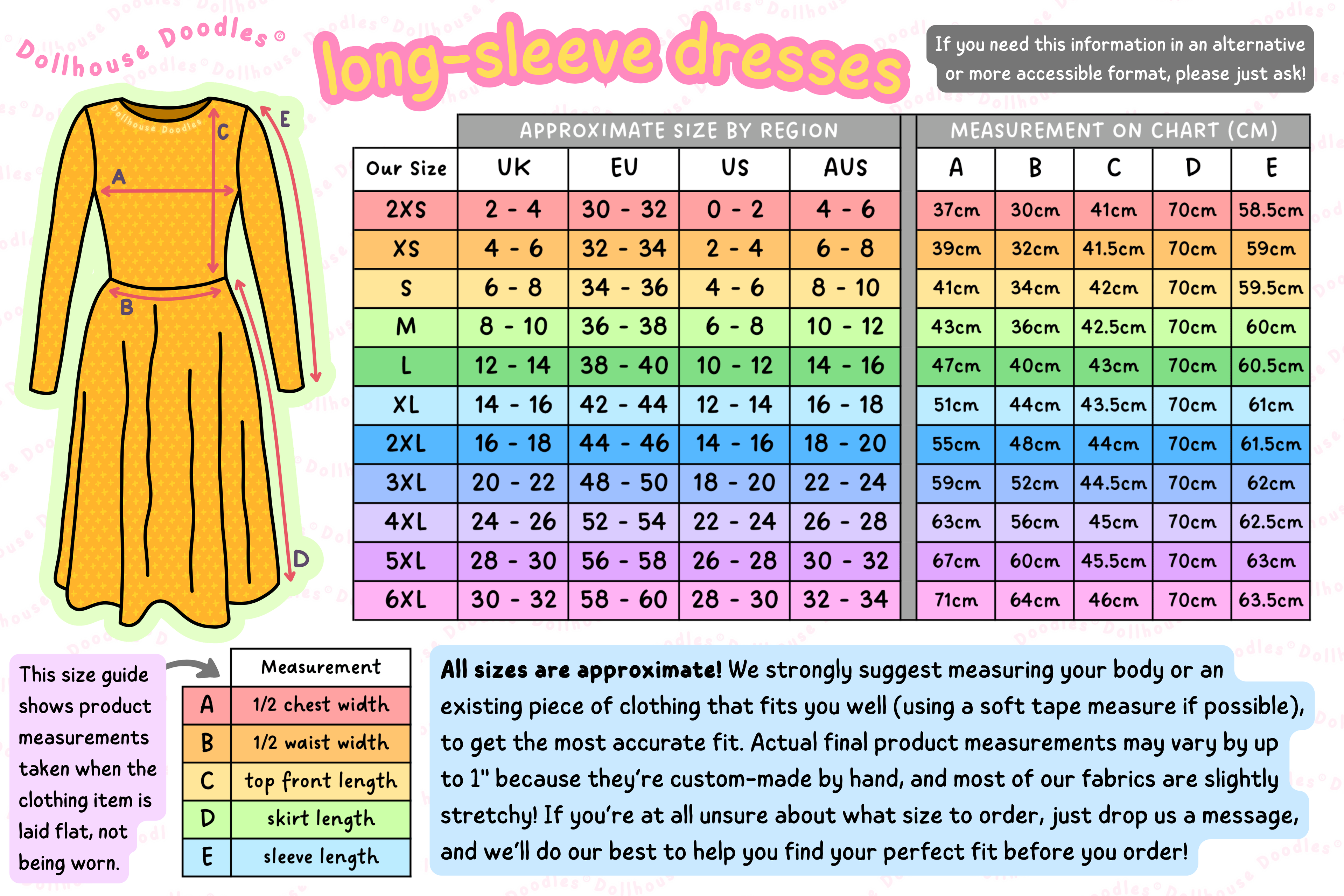 Long Sleeve Pocket Flare Dress - 'Bubblegum Diner'