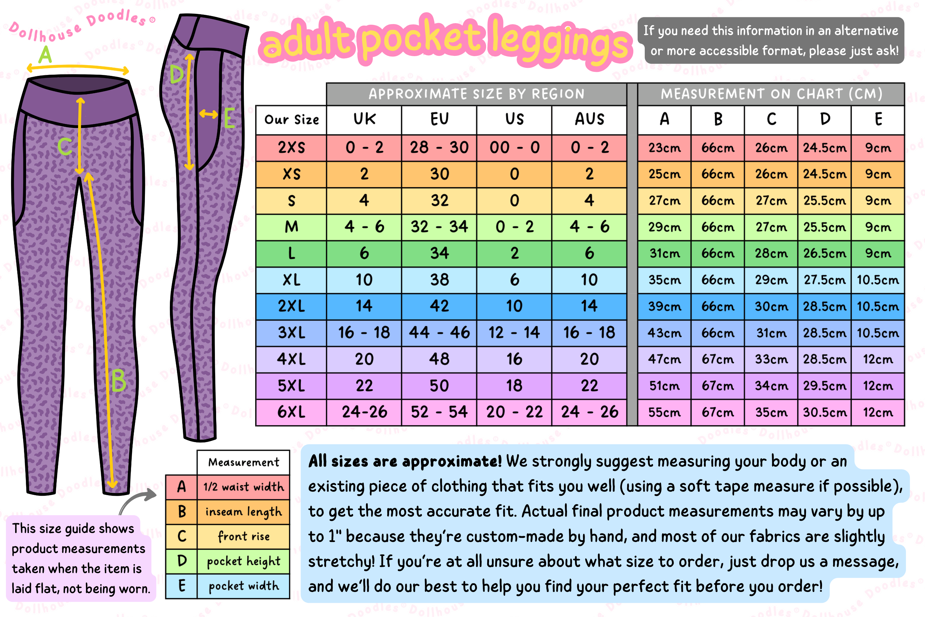 RECYCLED High Waist Pocket Leggings - 'Bug's Life'