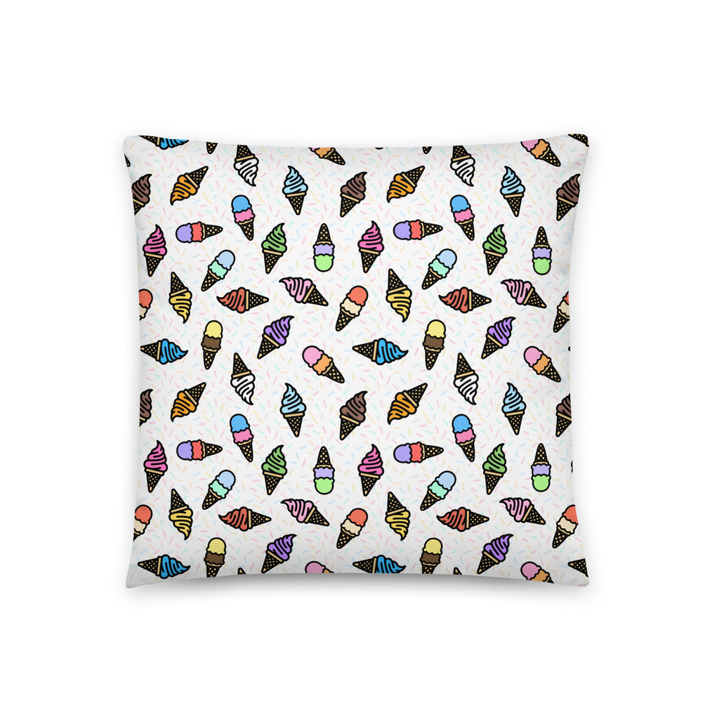 JUMBO Squishy Square Throw Pillow - 'Ice Cream' Cushion
