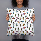 JUMBO Squishy Square Throw Pillow - 'Ice Cream' Cushion