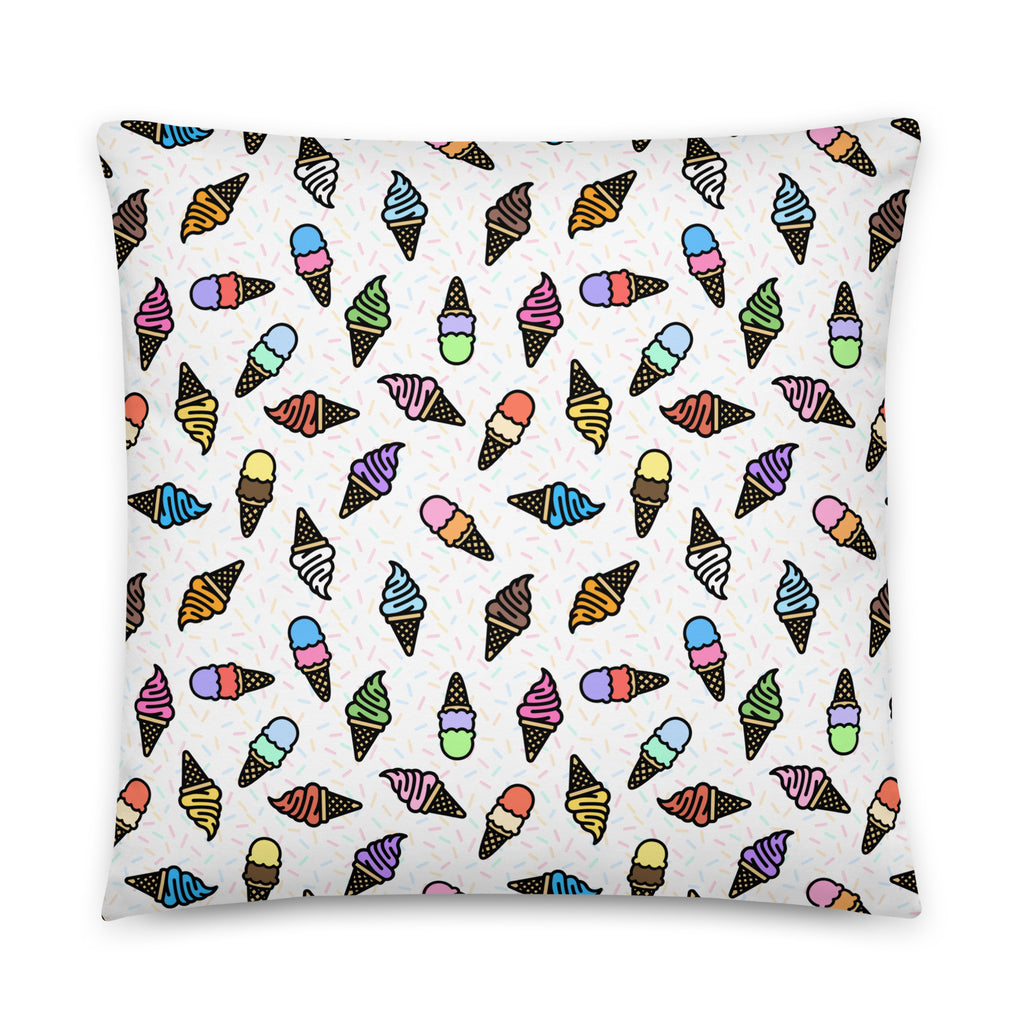 JUMBO Squishy Square Throw Pillow - 'Ice Cream' Cushion