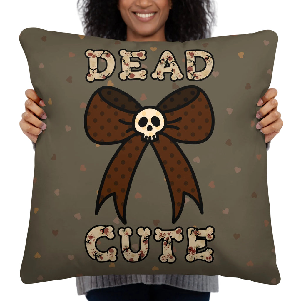 JUMBO Squishy Square Throw Pillow - 'Dead Cute'