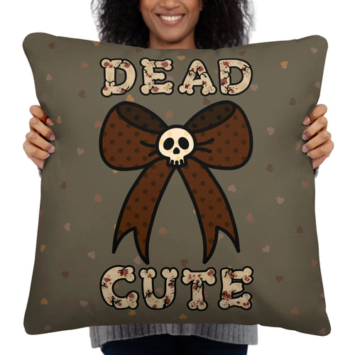 JUMBO Squishy Square Throw Pillow - 'Dead Cute'
