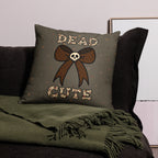 JUMBO Squishy Square Throw Pillow - 'Dead Cute'