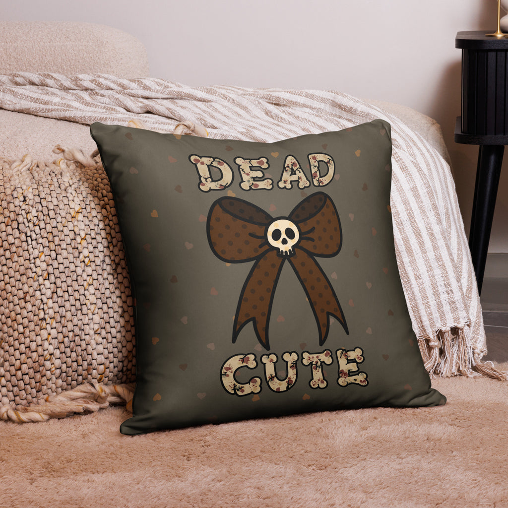JUMBO Squishy Square Throw Pillow - 'Dead Cute'