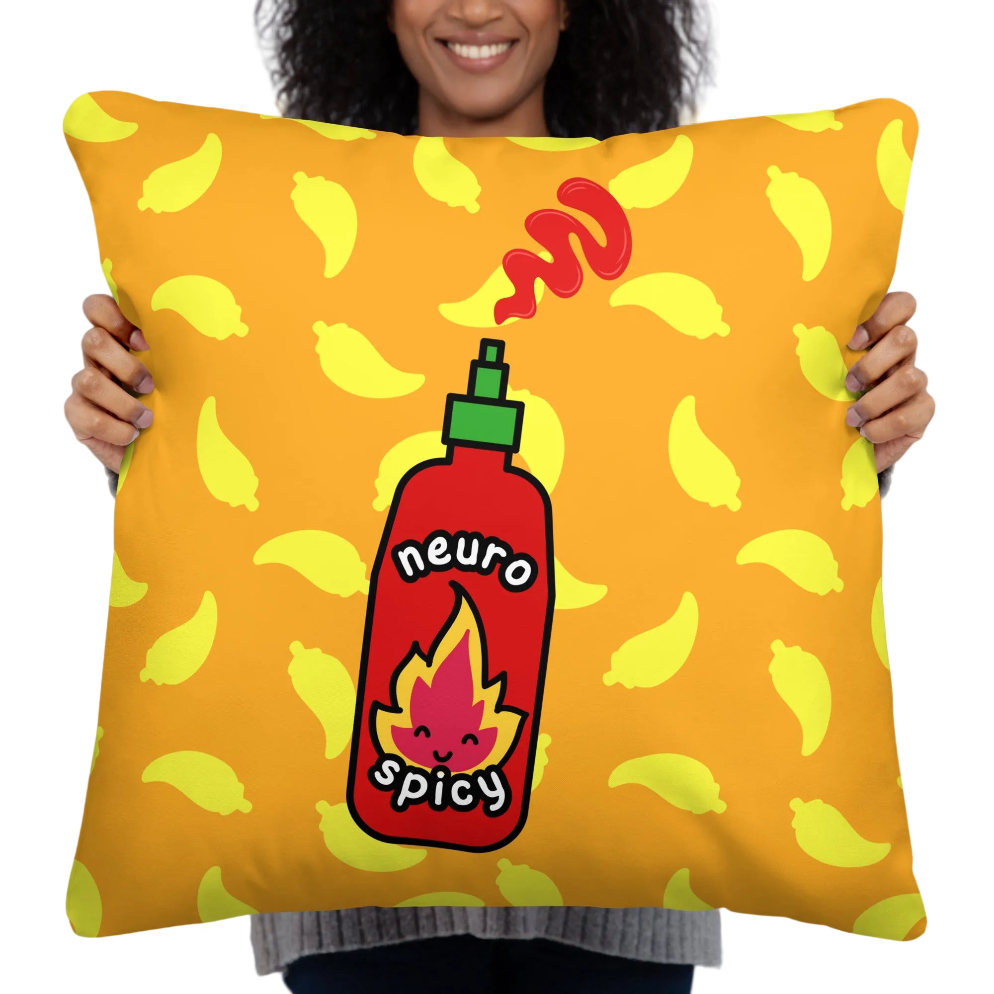 JUMBO Squishy Square Throw Pillow - 'Neurospicy'