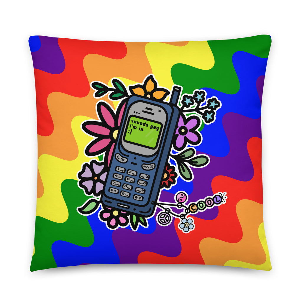 JUMBO Squishy Square Throw Pillow - 'Text Me' Large - 22″×22″