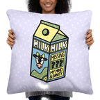 JUMBO Squishy Square Throw Pillow - 'Got Milk?' Large - 22″×22″