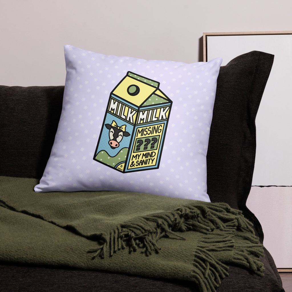 JUMBO Squishy Square Throw Pillow - 'Got Milk?'