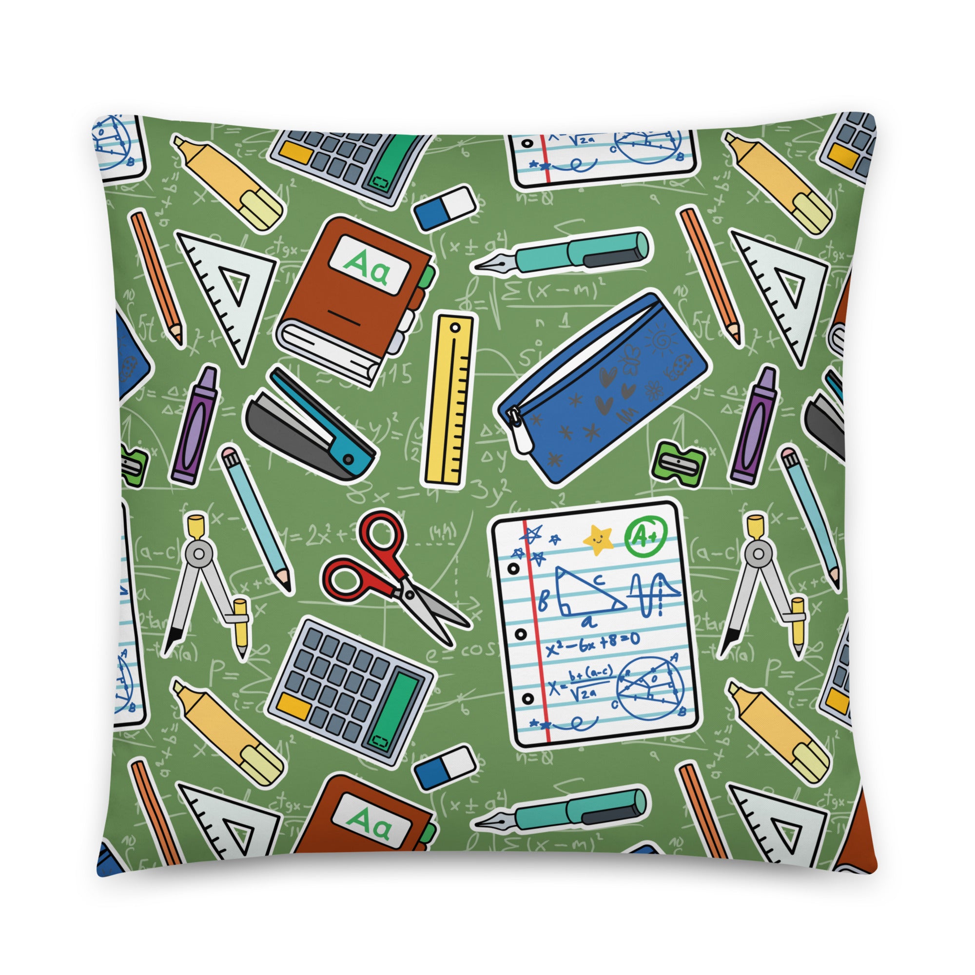 JUMBO Squishy Square Throw Pillow - 'Teacher's Pet' Large - 22″×22″