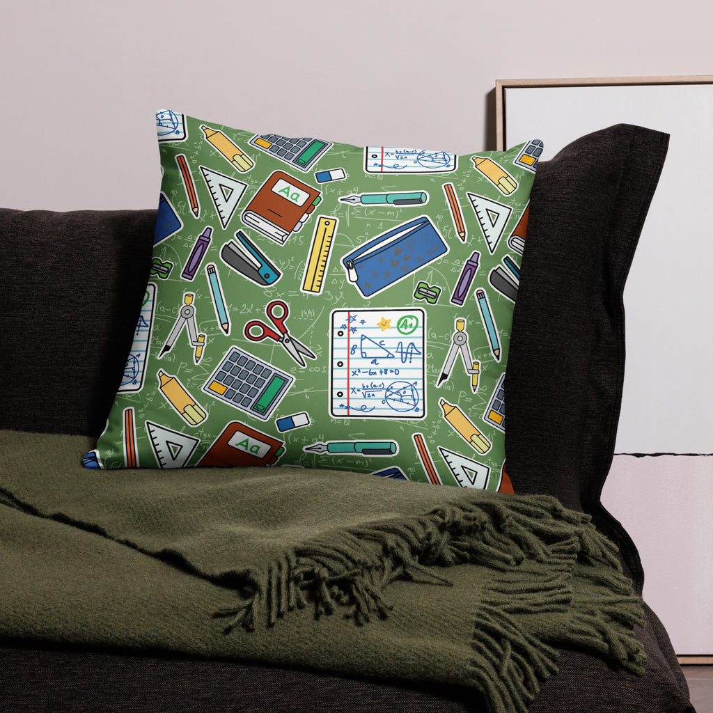 JUMBO Squishy Square Throw Pillow - 'Teacher's Pet' Small - 18″×18″