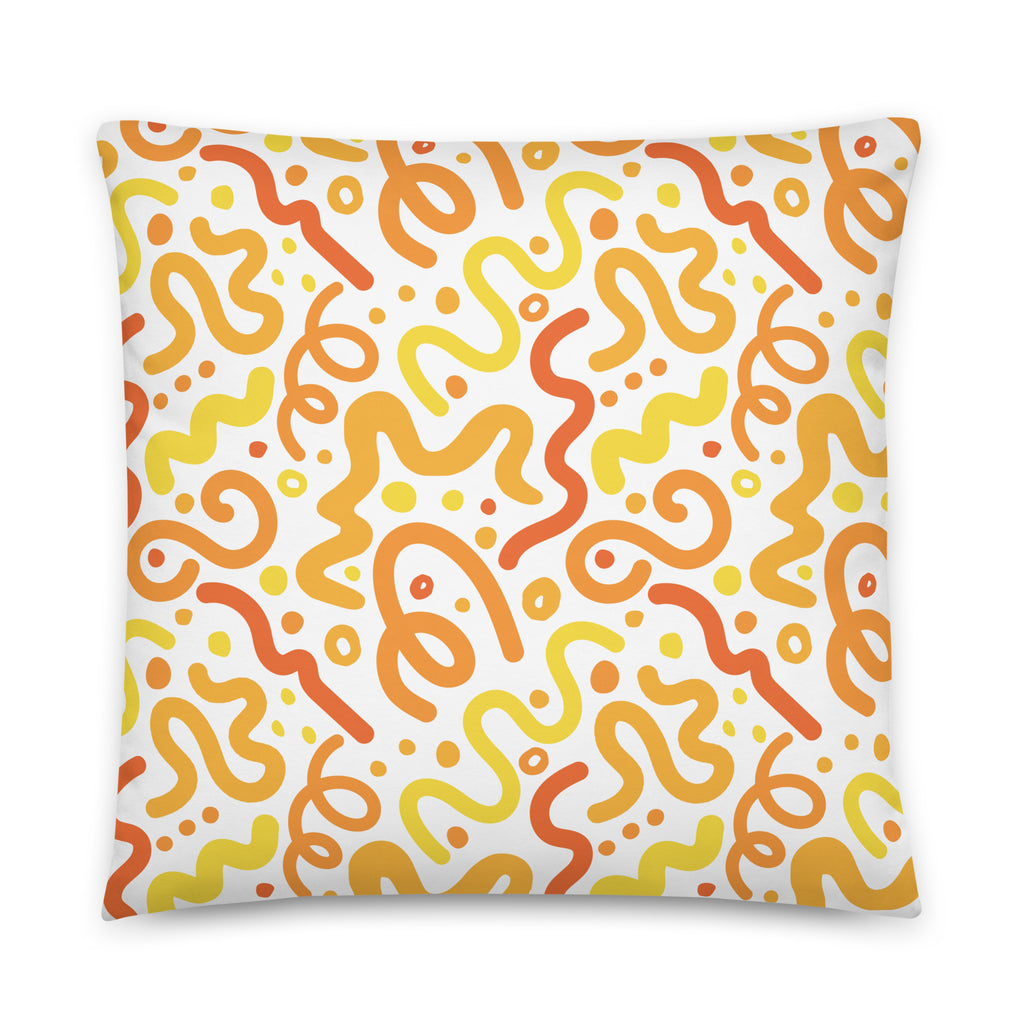 JUMBO Squishy Square Throw Pillow - 'Squiggles' Default Title