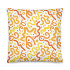 JUMBO Squishy Square Throw Pillow - 'Squiggles' Default Title